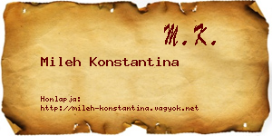 Mileh Konstantina névjegykártya